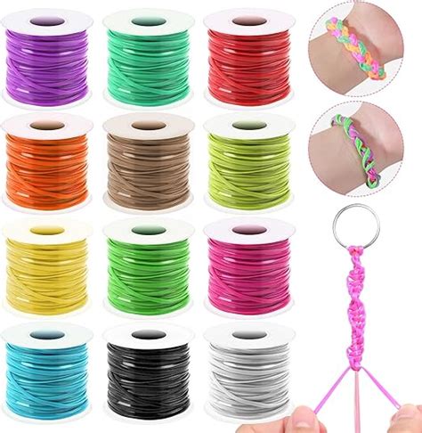 Plastic Lanyard String Mckanti 12 Packs Plastic Lacing Cord Gimp