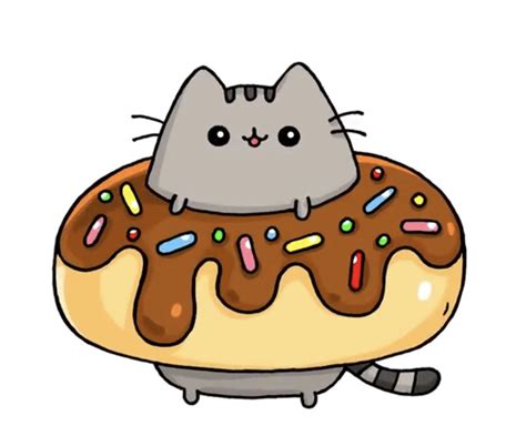 Pusheen In Donut Donut Easy Animation Ideas Pusheen Cute Animal