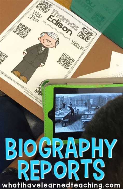 Teach Students To Write Biography Reports Biography Report 3rd Grade