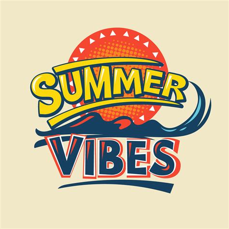 Summer Vibessummer Holiday Summer Quoteprint 641179 Vector Art At