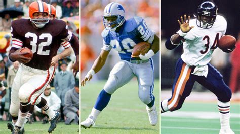 Latest update refers to when we last checked for revised rankings. Jim Brown, Barry Sanders, and Walter Payton - Picture ...