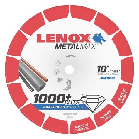 Lenox® 1972926 Metalmax™ 10 Segmented Dry Cut Diamond Saw Blade 1
