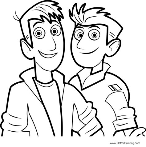 Wild Kratts Team Coloring Pages Wild Kratts Coloring Pages Coloring