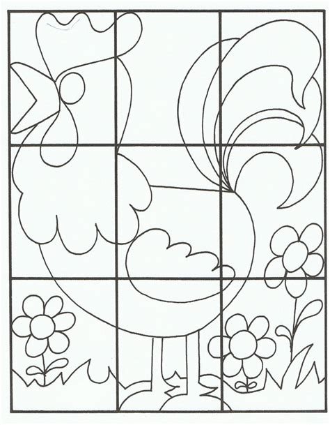Preschool Puzzle Coloring Page Coloring Pages