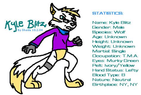 Kyle Blitz Sly Fan Character By Shaide The Hedgehog On Deviantart