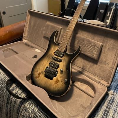 Ibanez Rg Pbz Cbb Rg Premium Series Burl Top Electric Guitar Charcoal Block Solid Body