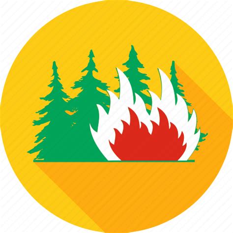 Burn Burning Forest Danger Fire Flame Forest Tree Icon