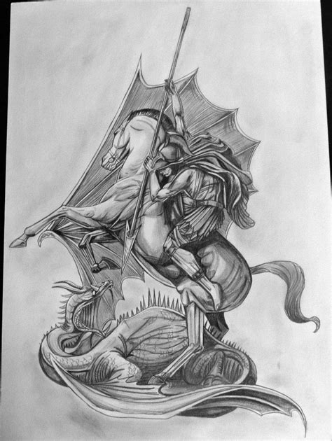 After two previous st george tattoo designs created in one particular style it was quite a relief to to be asked to create a realistic drawing. 21 best St George Tattoo images on Pinterest | Dragons ...