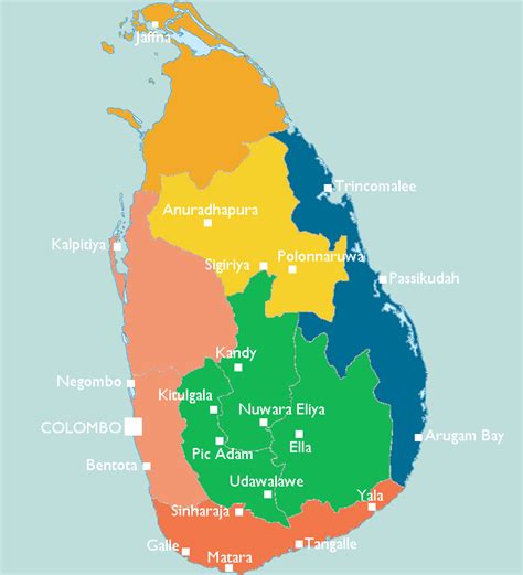 Les Principales Régions Du Sri Lanka Monsrilanka