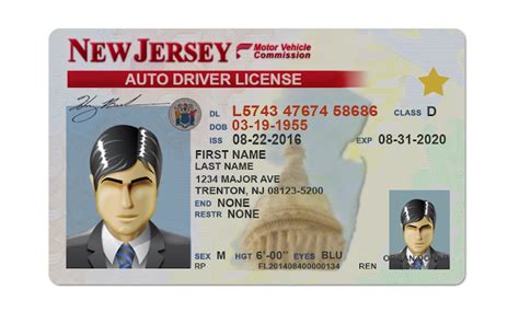 New Jersey Driver License Psd Template