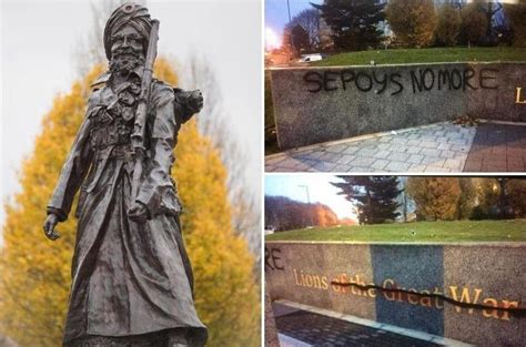 Hours After World War I Tribute War Memorial Intended To Honour Sikh Soldiers Vandalised In Uk