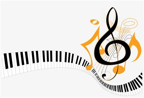 Musical Notes Vector Png Download Piano Keys Clip Art Free