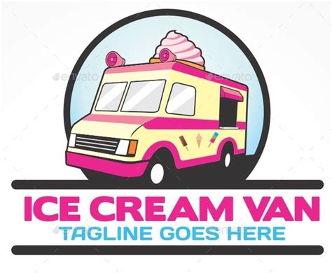 ice cream van logo  mazyox graphicriver