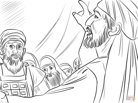 Stephen Speaks To The Sanhedrin Coloring Page Free Printable Coloring