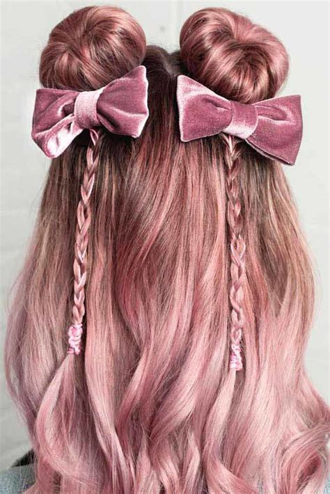 Long Pink Buns Great Ideas To Look Pretty Everyday Lovehairstyles