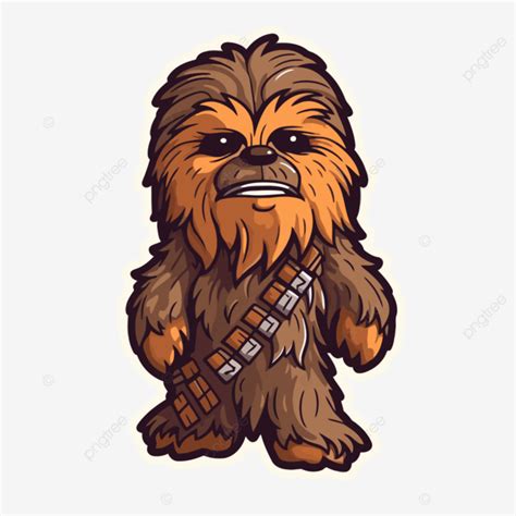 Star Wars Chewbacca Cute Sticker Clipart Vector Cute Chewbacca Cute