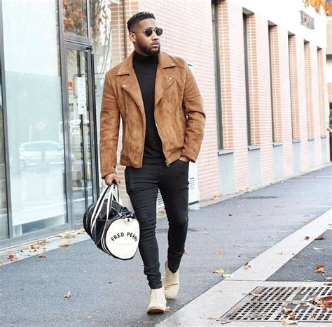 Looks Style Black Men Afro Winter Outfits Trench Coat Mens Fashion