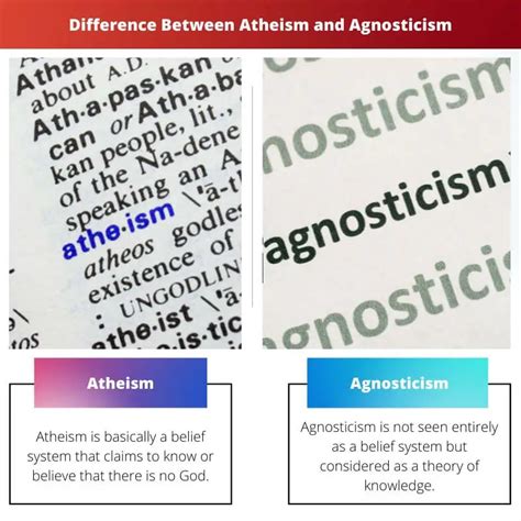 Difference Between Atheism And Agnosticism