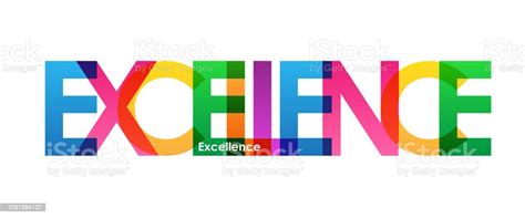 Excellence Colorful Typography Banner Stock Illustration Download