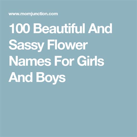 250 Sweet And Sassy Flower Names For Girls And Boys Flower Names For