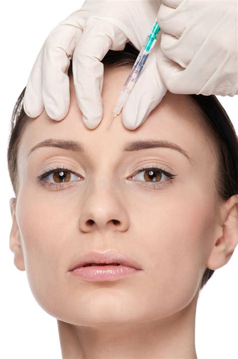Cosmetic Botox Injection In The Beauty Face Stock Photo Image Of