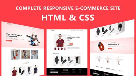 How To Make Ecommerce Website Using Html And Css Step By Step Create