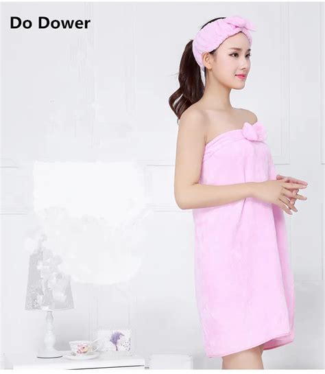 New Bath Towel Fashion Lady Girl Wearable Fast Drying Magic Bath Towel Bow Tied With Breast