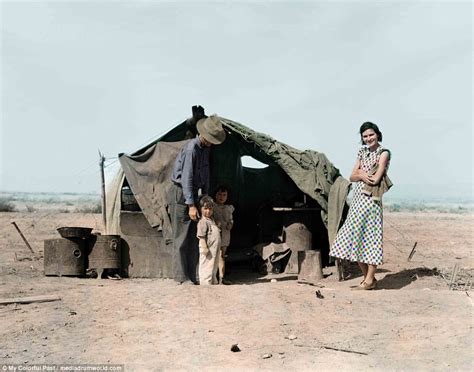 Dust Bowl Refugees In Shacks Shown In New Colour Photos Daily Mail Online