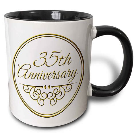 35th wedding anniversary gifts ideas include coral and jade. 3dRose 35th Anniversary gift - gold text for celebrating ...