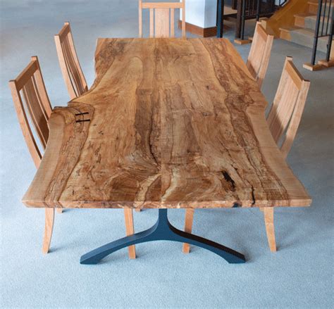 The tables have pedestal bases made of 1 stock that contact the underside of the top along a t of 12 by 12. Maple Plywood Dining Table Top / Homemade Modern Ep41 The ...