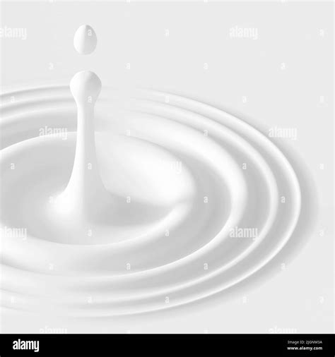 Milk Drop On White Background Stock Photo Alamy