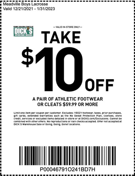 The Best Dicks Sporting Goods Coupons In Store Online Codes