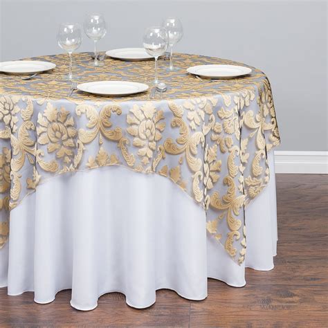 In Baroque Sheer Overlay Wedding Table Overlays Diy Wedding Table Table Overlays