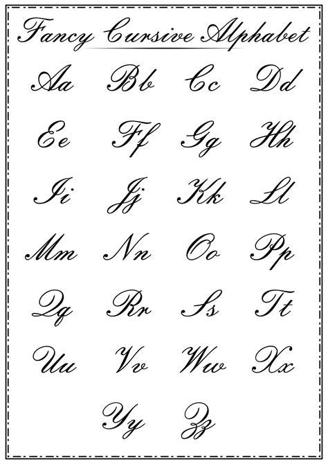 17 Palmer Cursive Worksheets Fancy Cursive Handwriting Alphabet