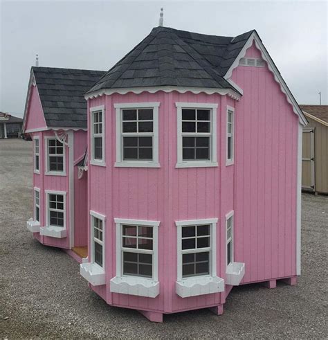 This Mini Mansion Outdoor Playhouse For Kids Measures A Massive 16 Feet