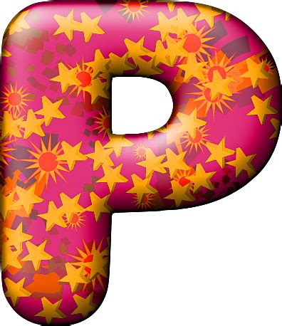 Presentation Alphabets Party Balloon Warm Letter P