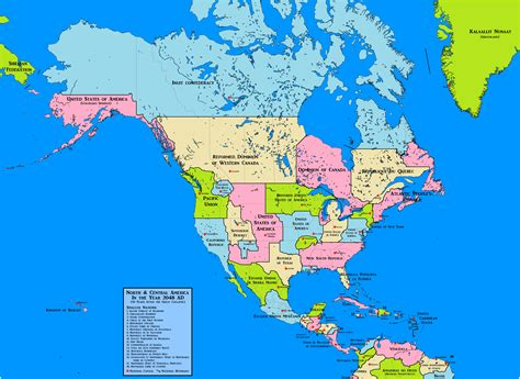 So there are 23 countries in north america? North america labeled map