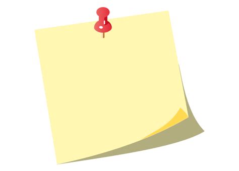 Free Vector Yellow Post It Notes With Push Pin Post It Png Vector