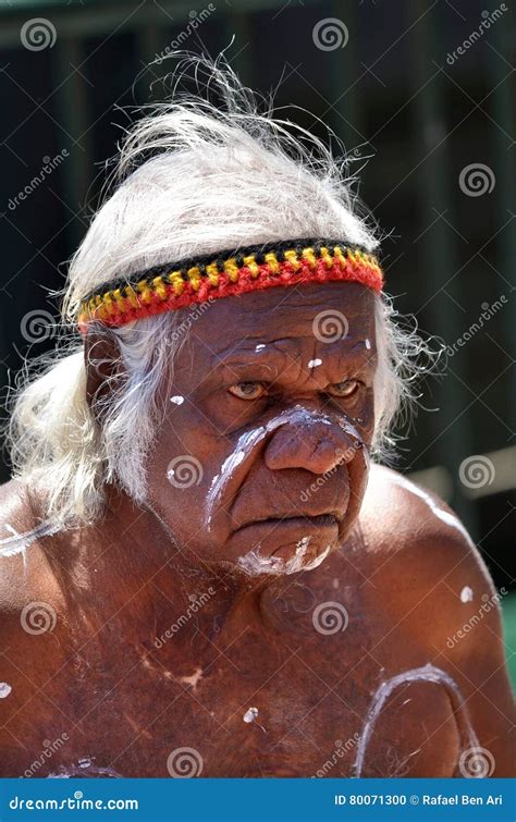 An Old Aboriginal Indigenous Australian Man Portrait Editorial Image