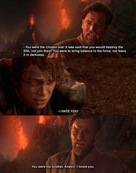 You Were The Chosen One It Was Said That You Would Destroy The Sith