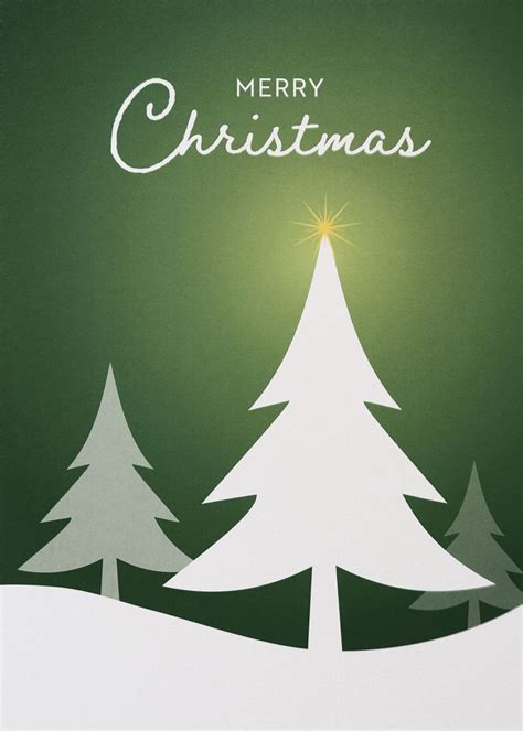 Premium Merry Christmas Tree Greeting Card 5750 Warwick