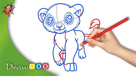 You would think it disney in 1992: Chibi Baby Lion From Anime Animals Drawing Tutorial By Drawdoo.com - Hildur.K.O