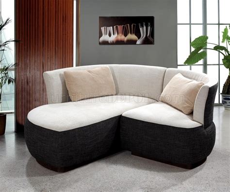 Two Tone Fabric Modern Elegant Sectional Sofa