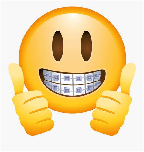 Braces Face Emoji Transparent Stick Png Smile Emoji Png Free
