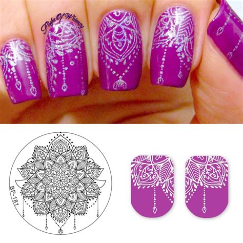 Born Pretty Mandala Floral Design Nail Stamping Print Plates Nail Art