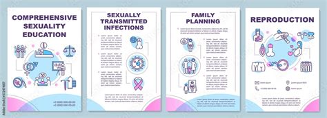 vektorová grafika „comprehensive sexuality education brochure template reproduction flyer