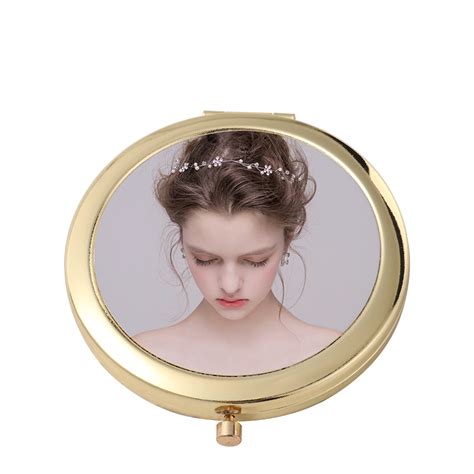 Wholesale Personalized Colorful Mirror Cosmetic Shell Pocket Sublimation Compact Mirror