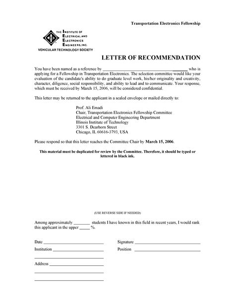43 Free Letter Of Recommendation Templates And Samples