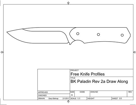 Knife Templates Combat Knife Bowie Knife Template Handmade With