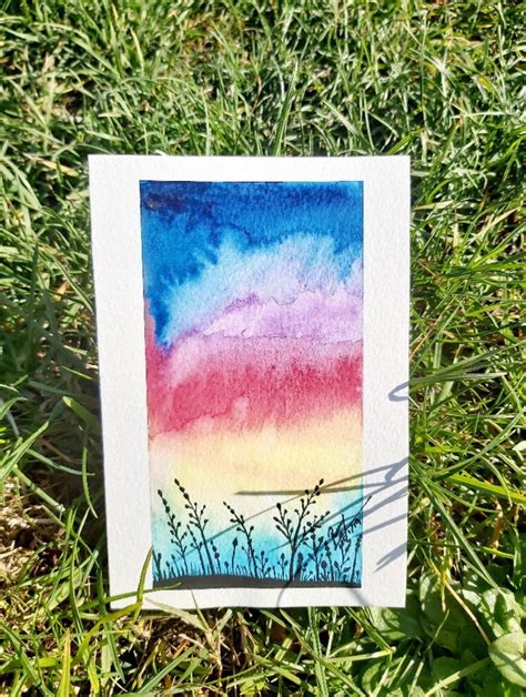 Watercolour Landscape Blank Cards Stationary Set Original Etsy